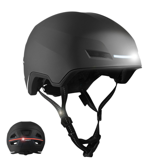 Crazy Safety El-sykkelhjelm for voksne - Svart - M/L (55-61 cm) Crazy Safety El-sykkelhjelm for voksne - Svart - M/L (55-61 cm)