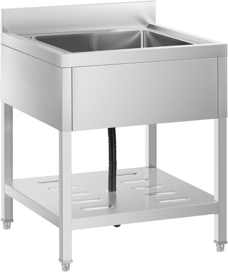 Royal Catering Stålvask 1 vask rustfritt stål 50 x 50 x 25,5 cm 10011683
