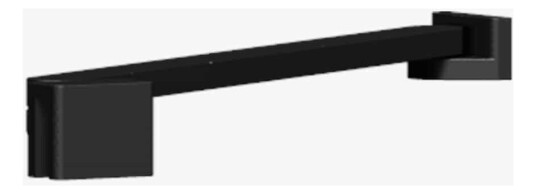 Dansani Match 2 Støttearm L300mm til Modell D70cm Svart Matt