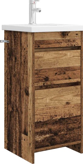 Badmøbel med vask Gammelt tre 42 x 40 x 84,5 cm Konstruert tre Badmøbel med vask Gammelt tre 42 x 40 x 84,5 cm Konstruert tre