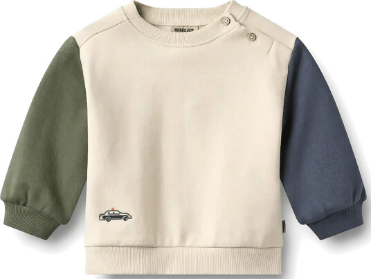 Wheat Sweatshirt L/S Elliot Embroidery Cream 68 Wheat Sweatshirt L/S Elliot Embroidery Cream 68