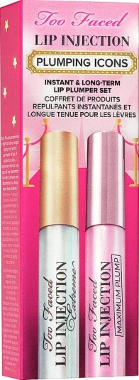 Lip Injection Plumping Icons Set