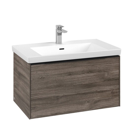 Villeroy & Boch  Subway 3.0 Servantskap m/1 skuff 772x429x478 mm Steingrå Eik