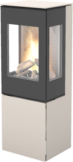 Rais Nexo 120 sand gasspeis med sideglass og glassdør