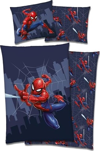 Licens Spiderman sengetøy Junior 100x140 cm Spiderman sengesett 2 i 1 100% bomull