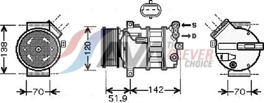 AC-kompressor AVA COOLING SYSTEMS ALAK112