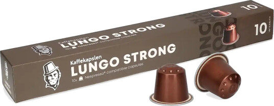 Kaffekapslen | Lungo Strong Premium 10 kapsler til Nespresso®