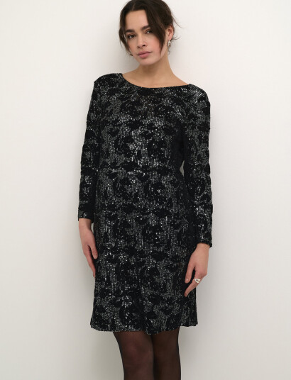 Kaffe Kagritt Sequin Dress - Black - M Kaffe Kagritt Sequin Dress - Black - M