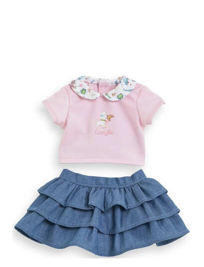 Corolle Corolle Doll Clothes Ruffle Skirt With Top, 36 Cm - Pink - 36 CM