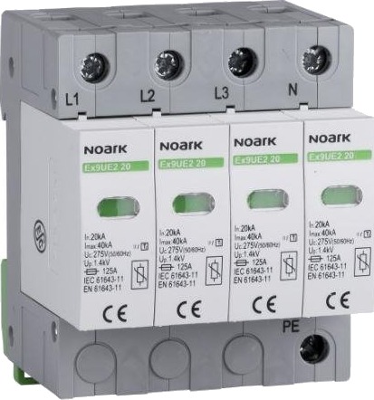 Noark Overspenningsvern Type II 275V AC 20kA 4-Trinn EX9UE2 Noark Overspenningsvern Type II 275V AC 20kA 4-Trinn EX9UE2