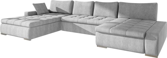 Cillo 5 seters U formet sovesofa med dobbeltdivan grå Cillo 5 seters U formet sovesofa med dobbeltdivan grå