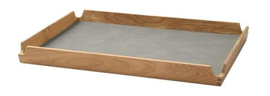 LIND DNA Airy teak brett 28,6x36,6 cm nupo lys grå LIND DNA Airy teak brett 28,6x36,6 cm nupo lys grå