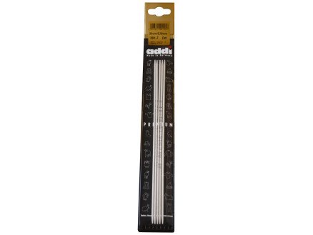 Addi Strømpepinner Aluminium 20cm 2,50 mm / 7.9in US1Â½