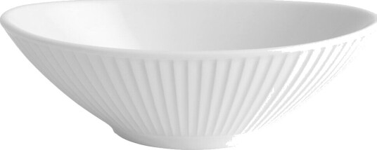 Pillivuyt Plissé skål oval Hvit