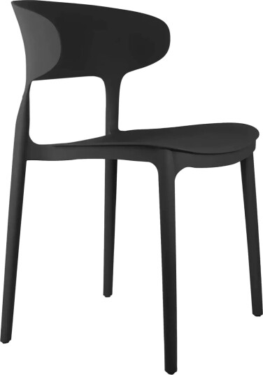 Leitmotiv Dining Chair Fain Black H75CM Leitmotiv Dining Chair Fain Black H75CM