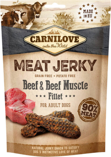 Carnilove Tørket Kjøtt til Hund 100 g - Oksefilet & Muskelfilet