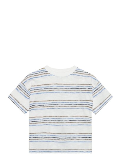 En Fant T Shirt Ss Stripe White 92