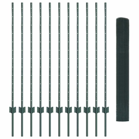  Gjerde med innlegg. grønn 1.2 x 25 m Stål