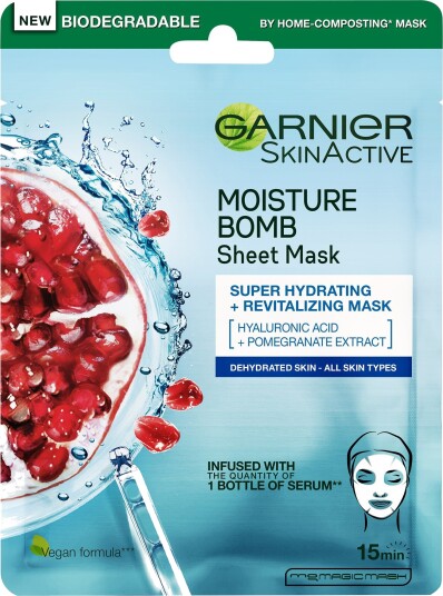 Garnier Hudpleie Garnier Moisture Bomb Super-Hydrating and Energizing Sheet Mask 2