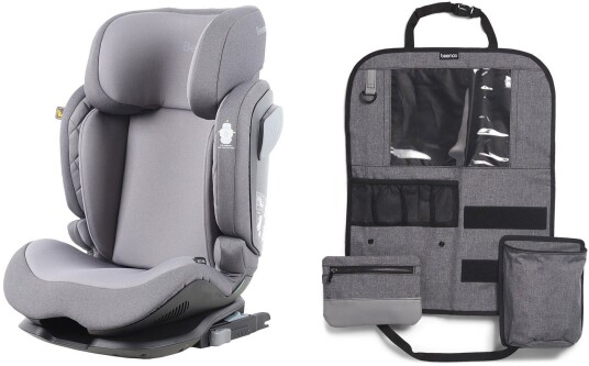 Beemoo Recline i-Size Beltestol inkl. Deluxe Sparketrekk Mineral Grey Beemoo Recline i-Size Beltestol inkl. Deluxe Sparketrekk Mineral Grey