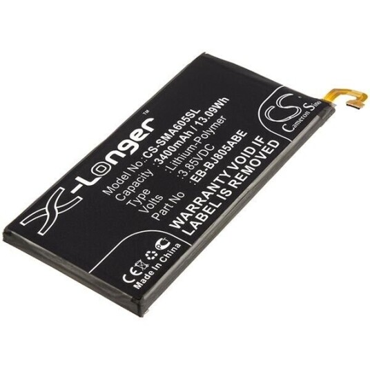 Samsung SM-A605G/DS batteri (3400 mAh 3.85 V, Sort)