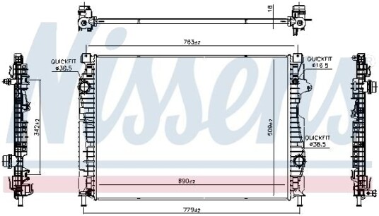 NISSENS 607254 Radiator motorkjøling