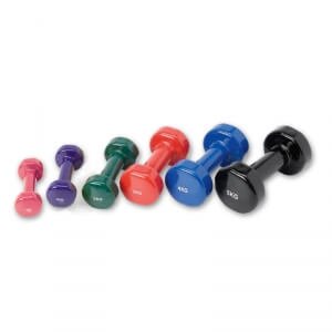 Vinylmanual Tunturi 2 x 3 kg røde Vinylmanual Tunturi 2 x 3 kg røde