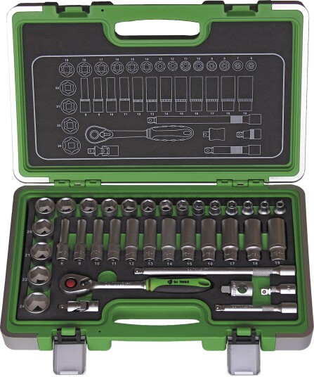 Djtools Pipenøkkelsett 3/8" 36 Deler Djtools Pipenøkkelsett 3/8" 36 Deler