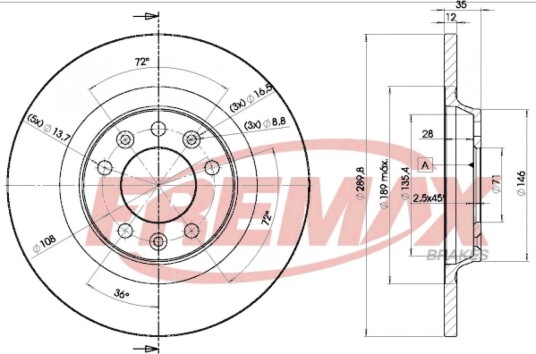 Bremseskive FREMAX BD-4609