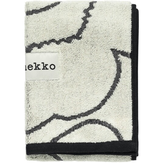 Marimekko Piirto Unikko Gjestehåndkle 30x50 cm Off white/Charcoal Marimekko Piirto Unikko Gjestehåndkle 30x50 cm Off white/Charcoal