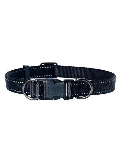 Dogman Nylon Hundehalsbnd Iris Svart Liten 10Mmx22 35Cm
