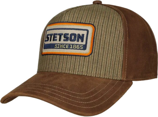 Stetson Trucker Cap Cotton Linen Stripe Brown OneSize