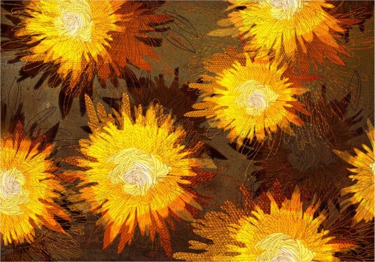 Fototapet Sunflower Dance 300x210 - Artgeist sp. z o. o.