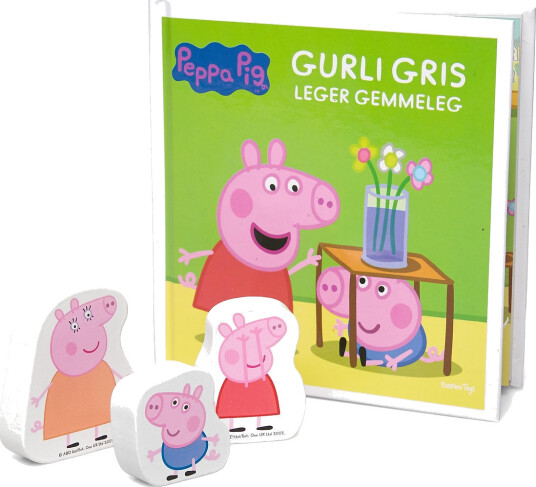 Gurli Gris Gjemsel Spill Boks med Trefigurer - Fargerik