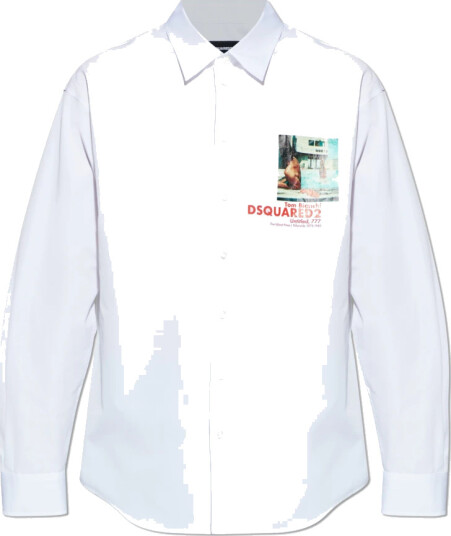 Dsquared2 Herre Skjorter Hvit M, Dsquared2 Herre Skjorter Hvit M,