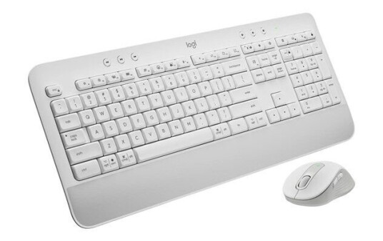 Logitech MK650 Combo Tastatur og Mussett - Trådløs - Hvit - US Internasjonal Logitech MK650 Combo Tastatur og Mussett - Trådløs - Hvit - US Internasjonal