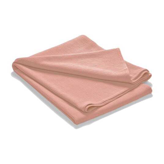 ETOL Design Stripe sengeteppe steinvasket bomull 260 x 260 Dusty rose