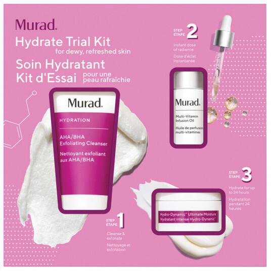 Murad Hydrate Trial Kit For Dewy Refreshed Skin 60 + 10 + 15 ml