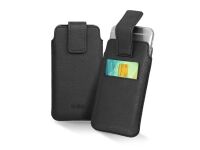 SBS Mobildeksel med Kortlomme for 5,5" Smartphones - Svart