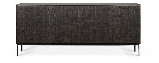 Ethnicraft Grooves sidebord Svart 4 d?rer