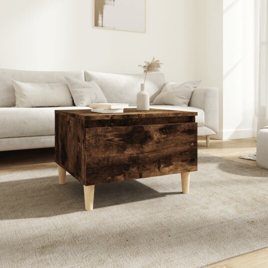 Sidebord røkt eik 50x46x35 cm konstruert tre 8720845668556