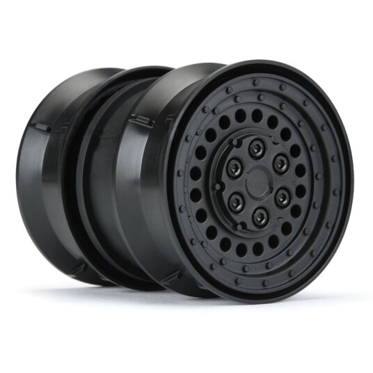 1/10 Carbine Front/Rear 1.9" 12mm Rock Crawler Wheels 2 Black
