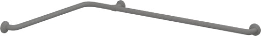 Pressalit Plus hjørnehåndtak 762x1200 mm antrasittgrå