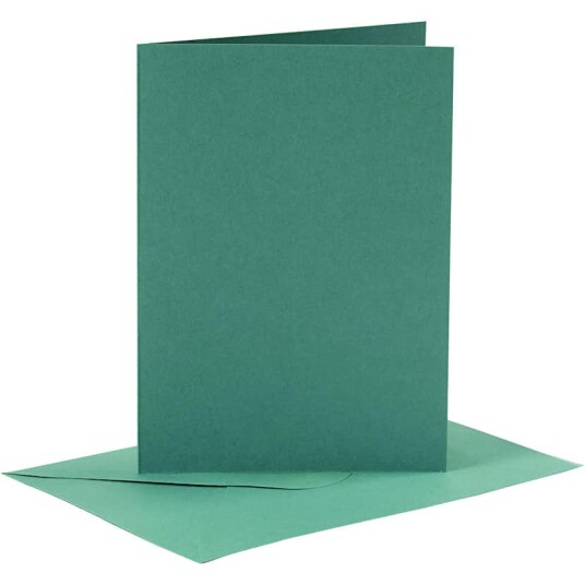 Kort Creativ Company og Konvolutt Glitter Kortstr 10,5x15 cm Konvstr 11,5x16,5 cm 4 sett/1 Pk