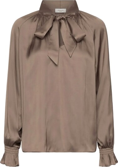 Rosemunde Rwmessina Ls Tie Blouse WALNUT 36 Rosemunde Rwmessina Ls Tie Blouse WALNUT 36