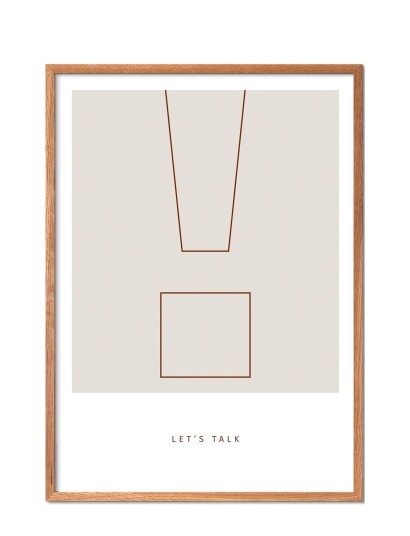 Poster & Frame Simple-Living-Lets-Talk-Outline-1 - Multi/patterned - 70X100CM Poster & Frame Simple-Living-Lets-Talk-Outline-1 - Multi/patterned - 70X100CM