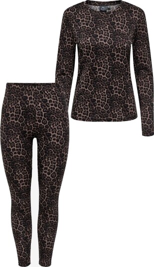Only Play Onpdory Aop Baselayer Set DEEP TAUPE M Only Play Onpdory Aop Baselayer Set DEEP TAUPE M