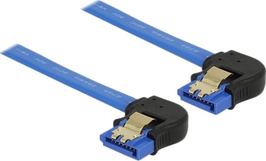 Delock Sata Kabel Serial Ata 150/300/600 SataR Høyre Vinkel Til SataR Venstre Vinkel 20 Cm Haspe Blå Delock Sata Kabel Serial Ata 150/300/600 SataR Høyre Vinkel Til SataR Venstre Vinkel 20 Cm Haspe Blå