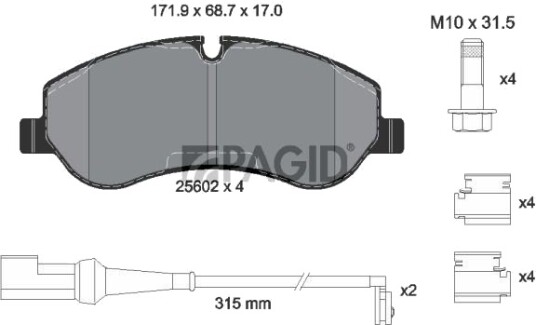 PAGID T2269N Bremseklosser