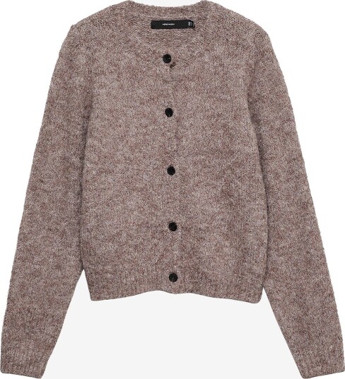 Vero Moda Curve   Kardigan Vmcnovah Ls O Neck Button Cardi Noo   Natur